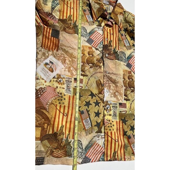 Vintage Media 1970’s Men’s Sz XL Long Sleeve USA Patriotic America Shirt RARE - Picture 3 of 15